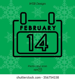 Web line icon. Calendar