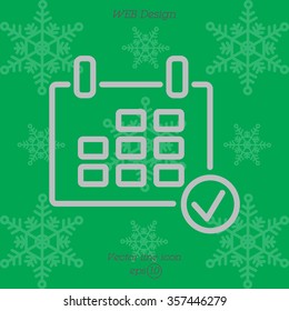 Web line icon. Calendar