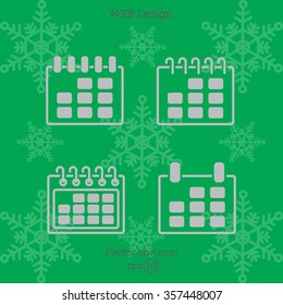 Web line icon. Calendar