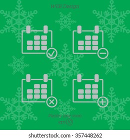 Web line icon. Calendar