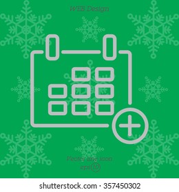 Web line icon. Calendar