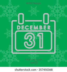 Web line icon. Calendar
