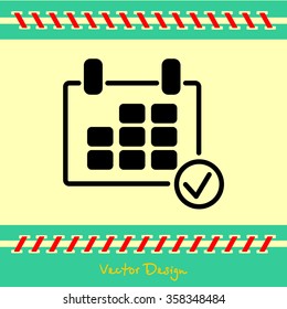 Web line icon. Calendar