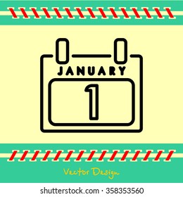 Web line icon. Calendar