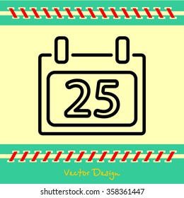 Web line icon. Calendar