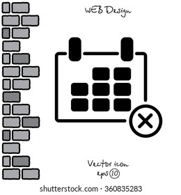 Web line icon. Calendar