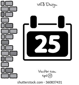 Web line icon. Calendar