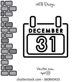 Web line icon. Calendar