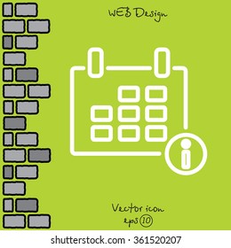 Web line icon. Calendar