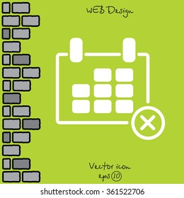 Web line icon. Calendar
