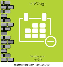 Web line icon. Calendar