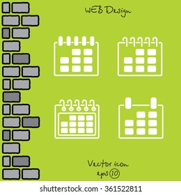Web line icon. Calendar