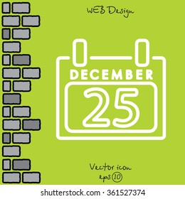 Web line icon. Calendar