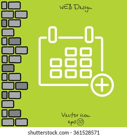 Web line icon. Calendar