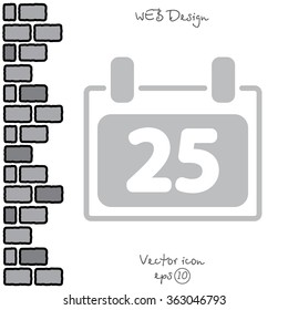Web line icon. Calendar