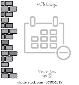 Web line icon. Calendar