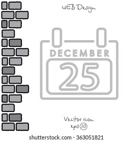 Web line icon. Calendar