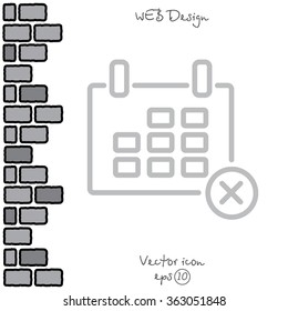 Web line icon. Calendar