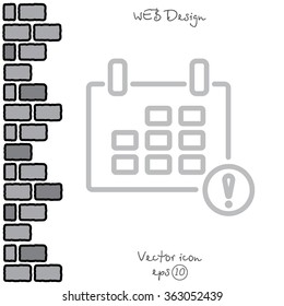 Web line icon. Calendar