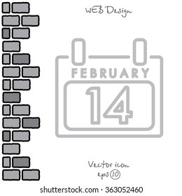 Web line icon. Calendar