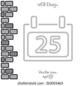 Web line icon. Calendar