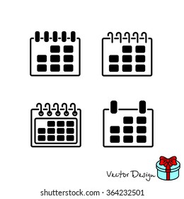 Web line icon. Calendar