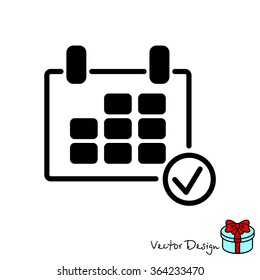 Web line icon. Calendar