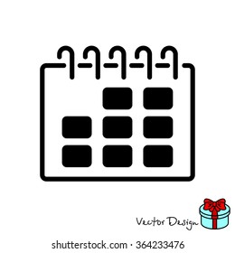 Web line icon. Calendar