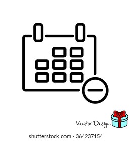 Web line icon. Calendar