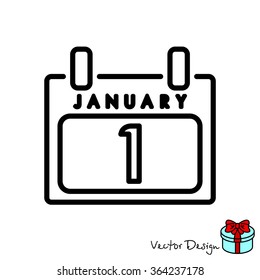 Web line icon. Calendar
