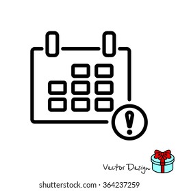 Web line icon. Calendar