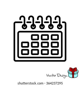 Web line icon. Calendar