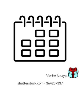 Web line icon. Calendar