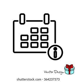 Web line icon. Calendar