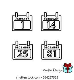 Web line icon. Calendar