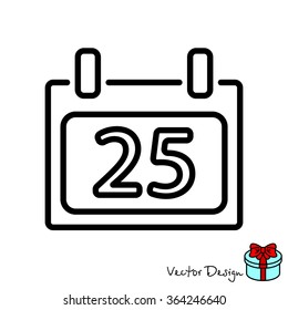 Web line icon. Calendar
