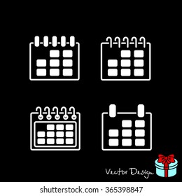 Web line icon. Calendar