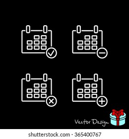 Web line icon. Calendar
