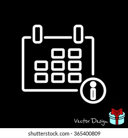 Web line icon. Calendar