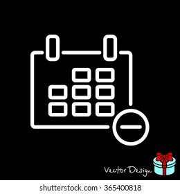 Web line icon. Calendar