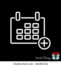 Web line icon. Calendar