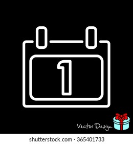 Web line icon. Calendar