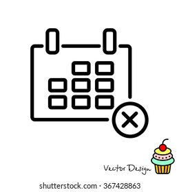 Web line icon. Calendar