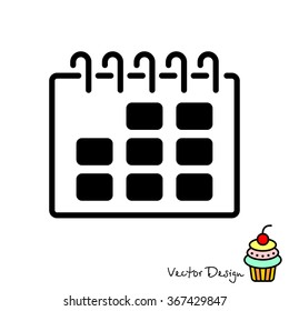 Web line icon. Calendar