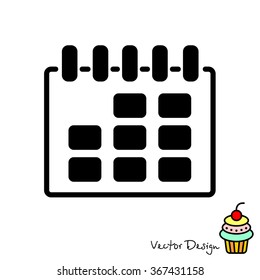 Web line icon. Calendar