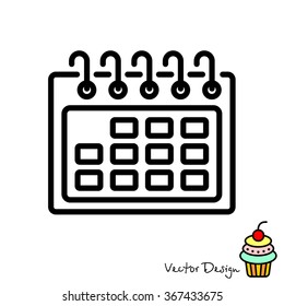 Web line icon. Calendar