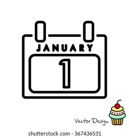 Web line icon. Calendar