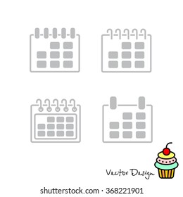 Web line icon. Calendar