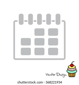 Web line icon. Calendar