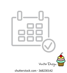 Web line icon. Calendar